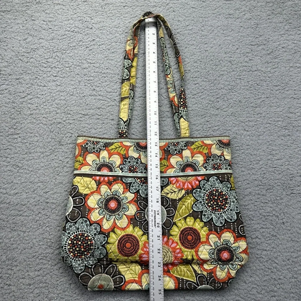 Vera Bradley Fabric Handbag Tote Bag Purse w/ Rare Vibrant Floral Pattern